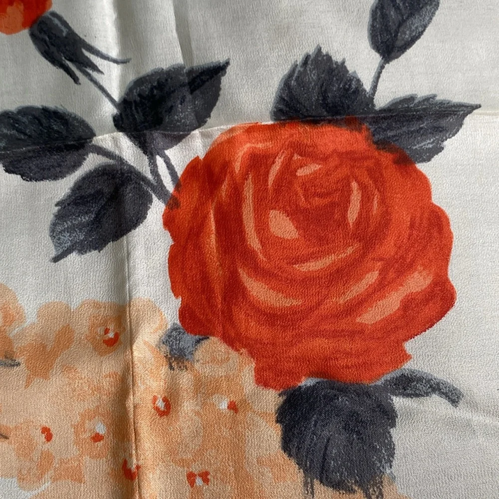 Vintage Lee Fashion Rayon Floral Print Scarf - Picture 6 of 7
